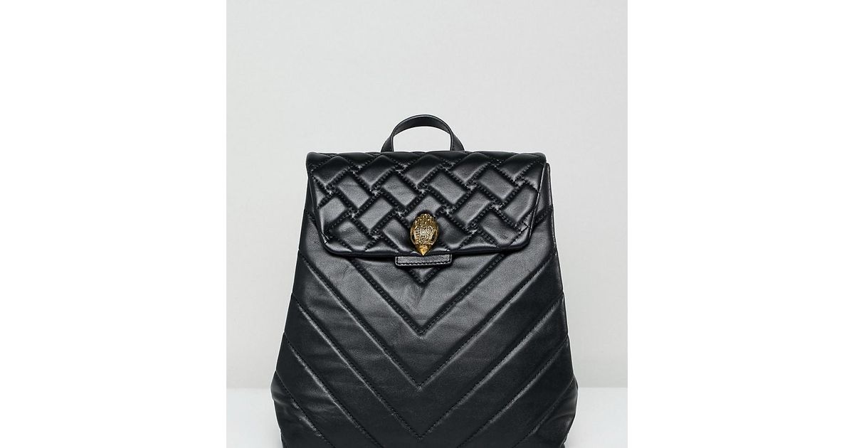 Kurt Geiger Leather Kensington Backpack in Black | Lyst