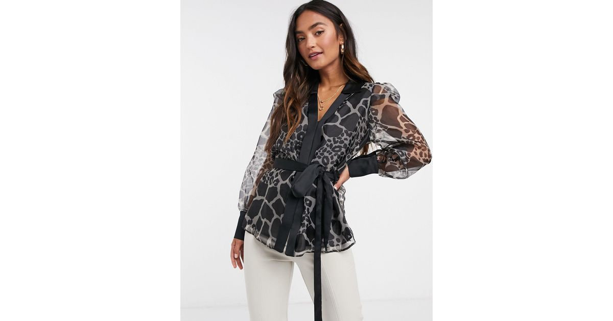river island print blouse