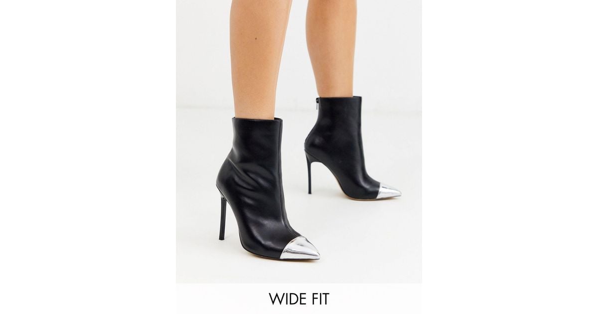 London Rebel Block Heeled Ankle Boots