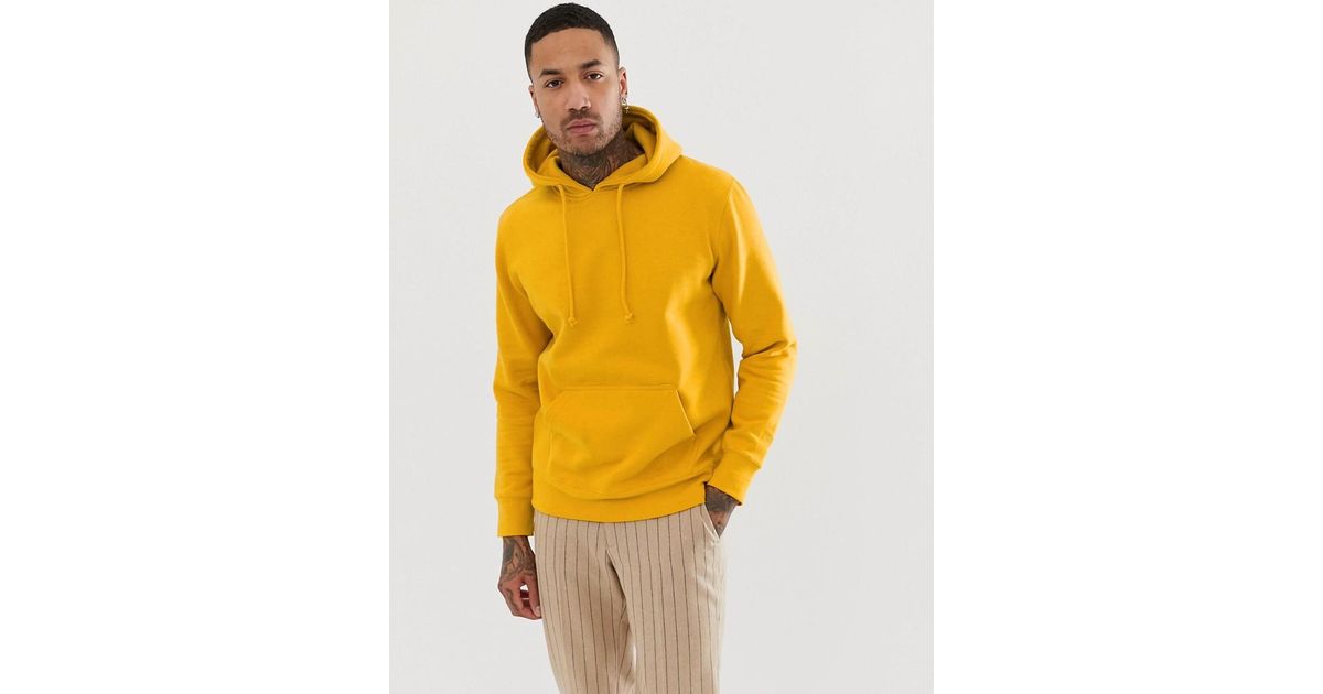 yellow pull and bear hoodie