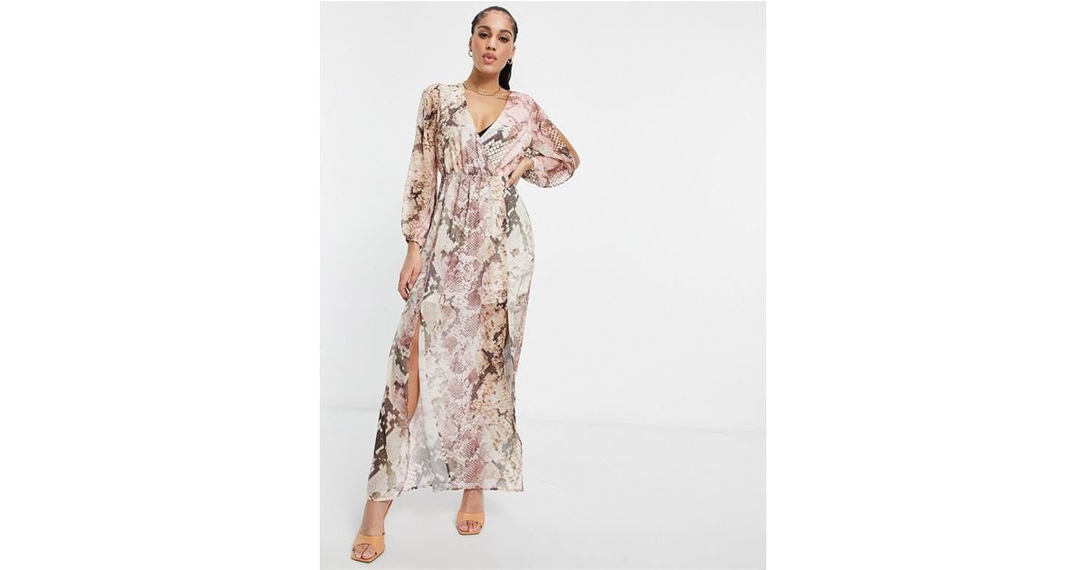 Lipsy Wrap Midi Dress Lyst