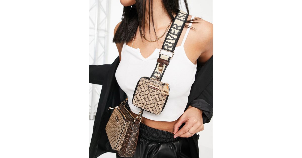 River Island - Sac bandoulière matelassé doux au toucher - Rose moyen
