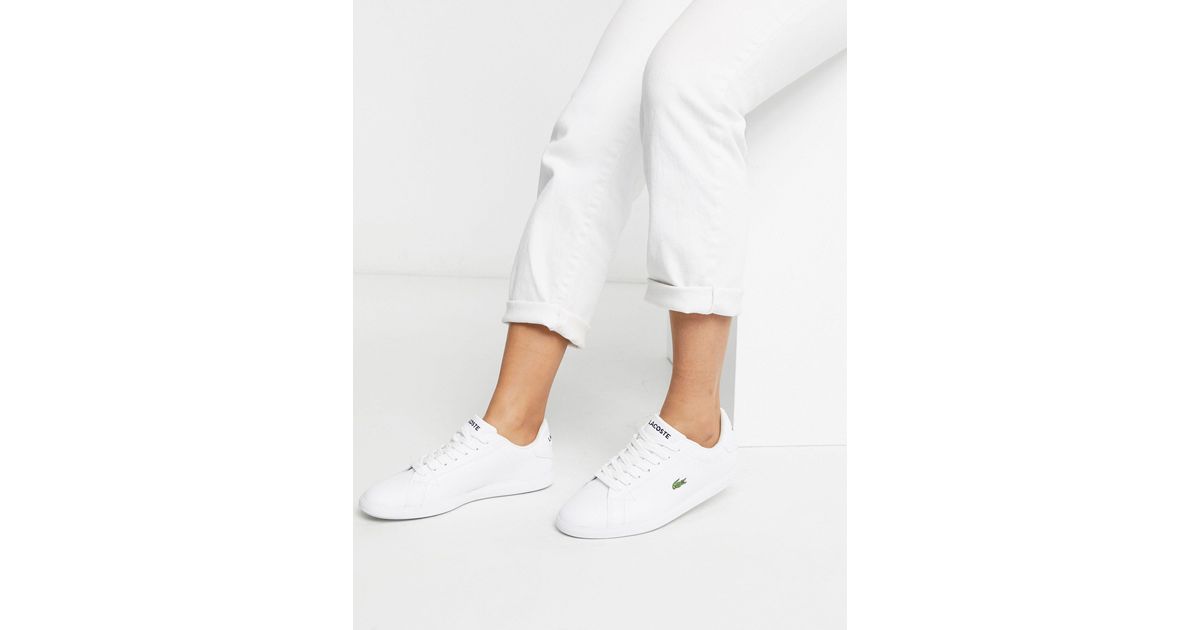 Plante tæppe Kritik Lacoste Graduate Bl 1 Leather Trainers in White | Lyst