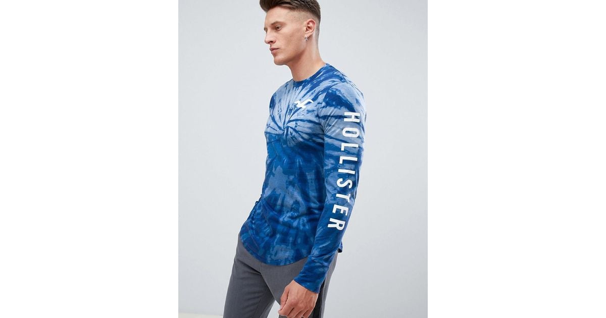 hollister blue tie dye shirt