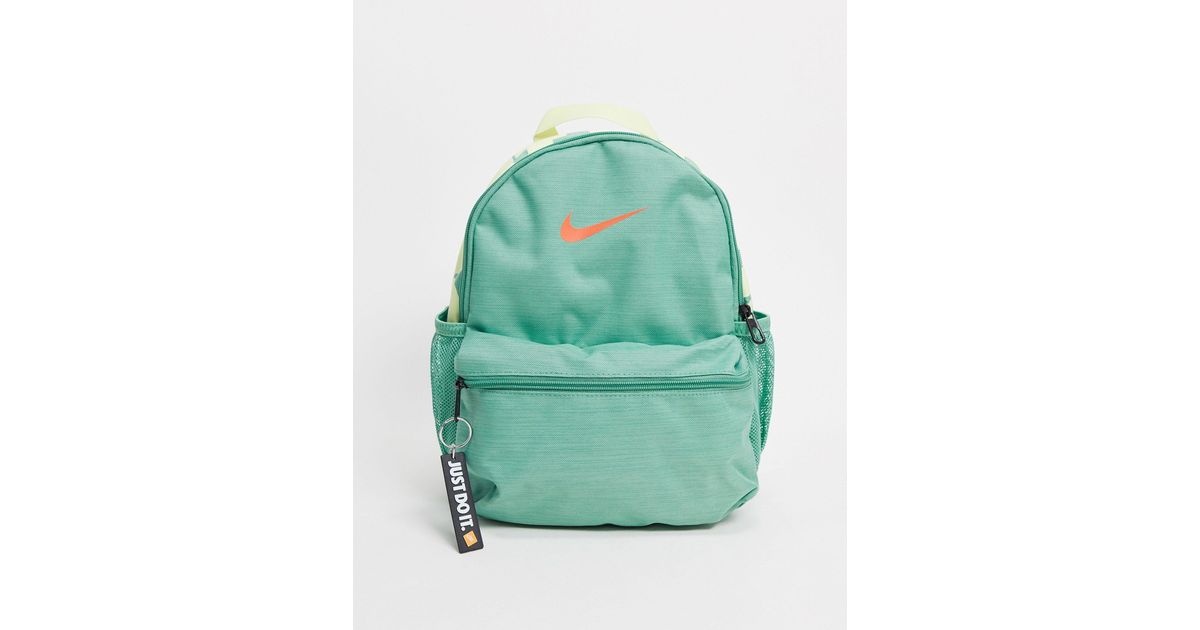 nike mini khaki green box backpack