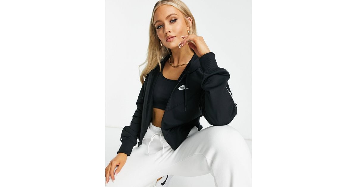 Nike essentials polyknit zip up hoodie in black sale