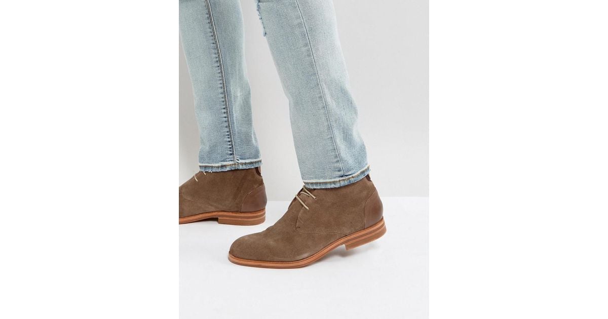 hudson london matteo suede chukka boot