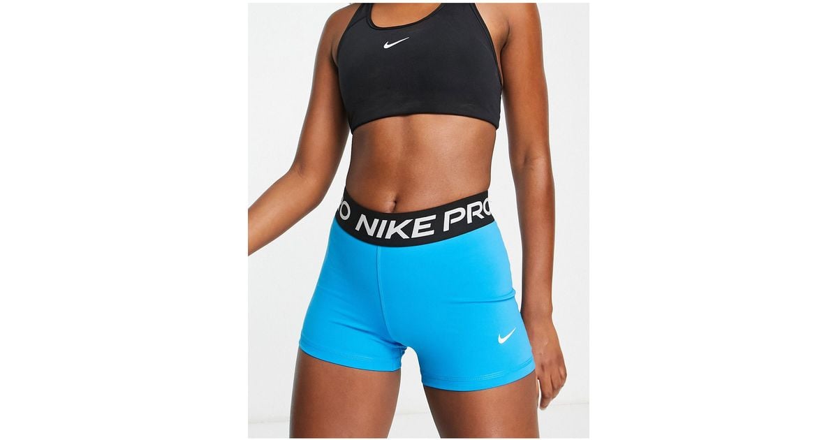 Nike Pro Dri-fit 365 3-inch legging Shorts in Blue