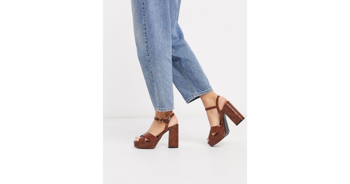 Mango shop block heel