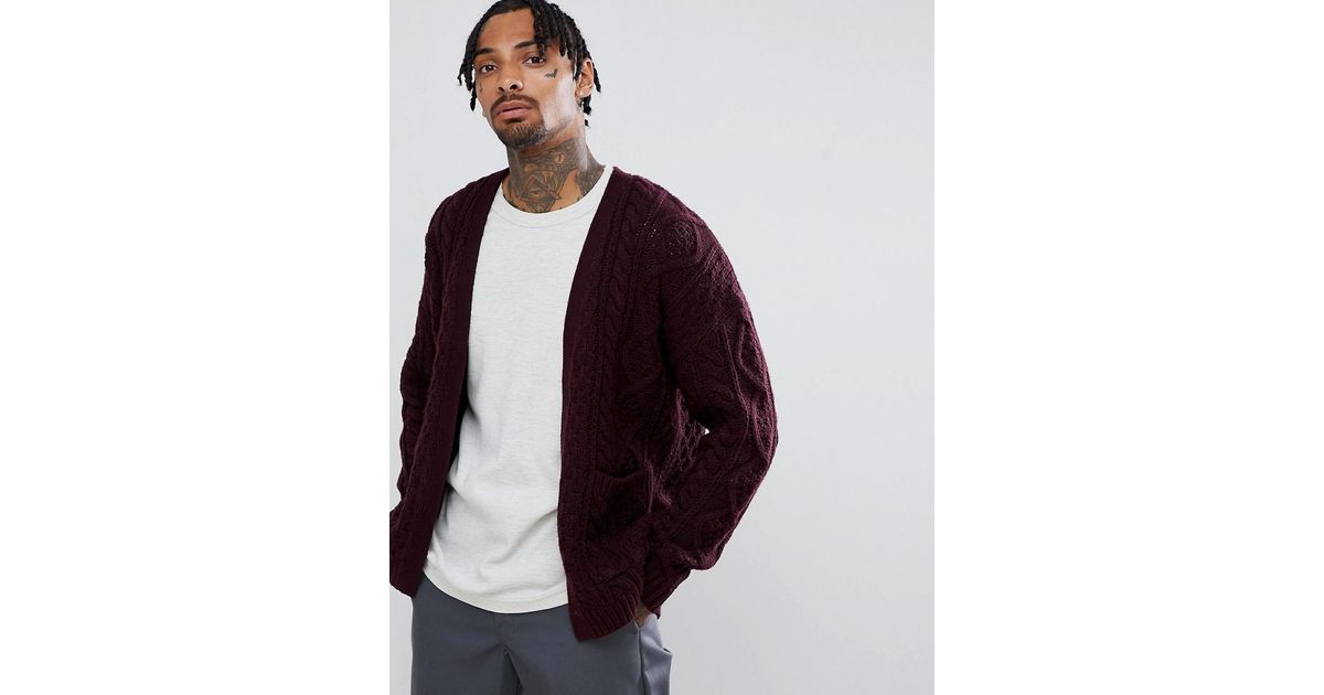 red cardigan asos