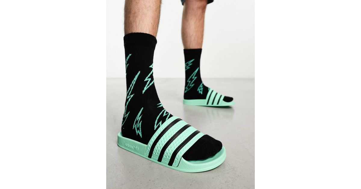 adidas originals adilette lite sliders in off white