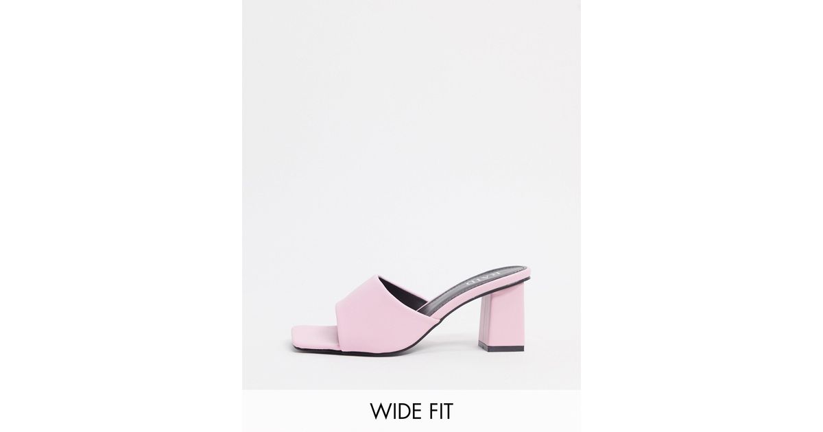 Raid Wide Fit Pia Mules in Pink | Lyst