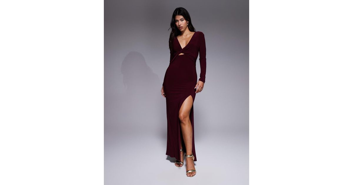 Twist Long Sleeve Maxi Dress main image 0
