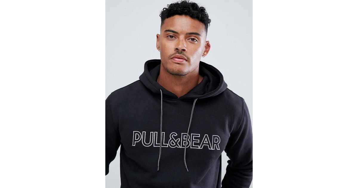 pull and bear hoodie black