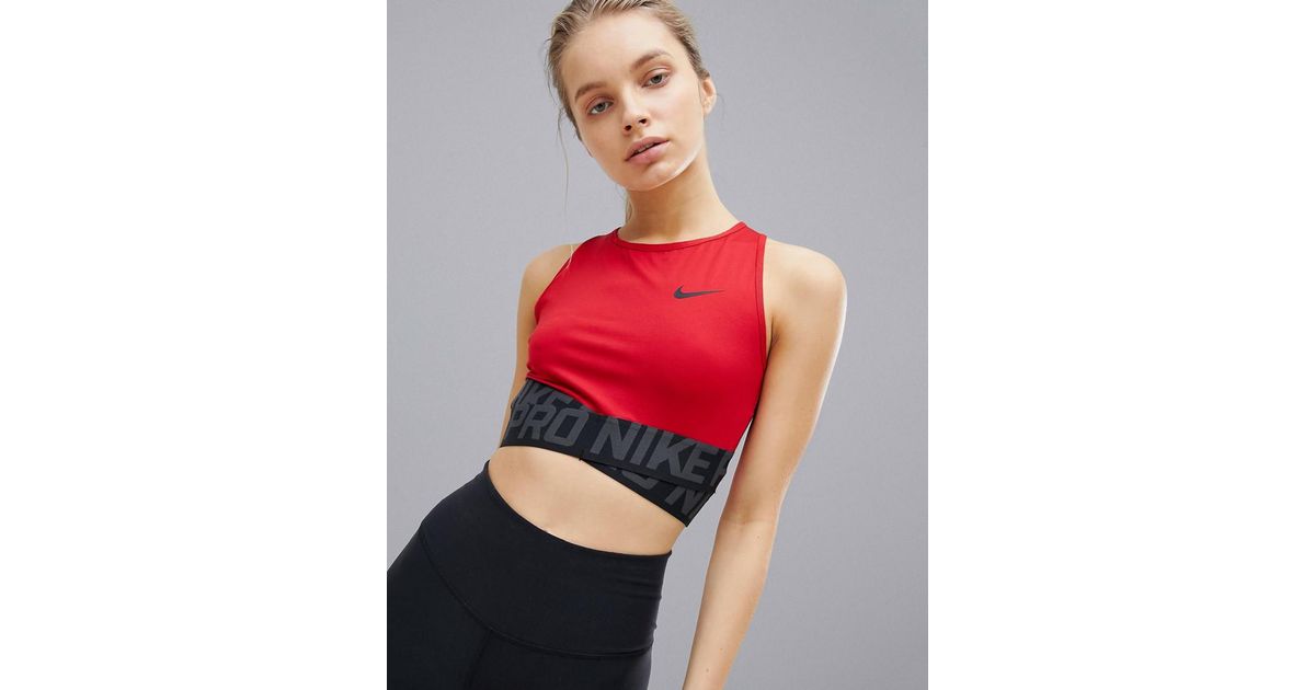 nike pro training crossover cropped tank