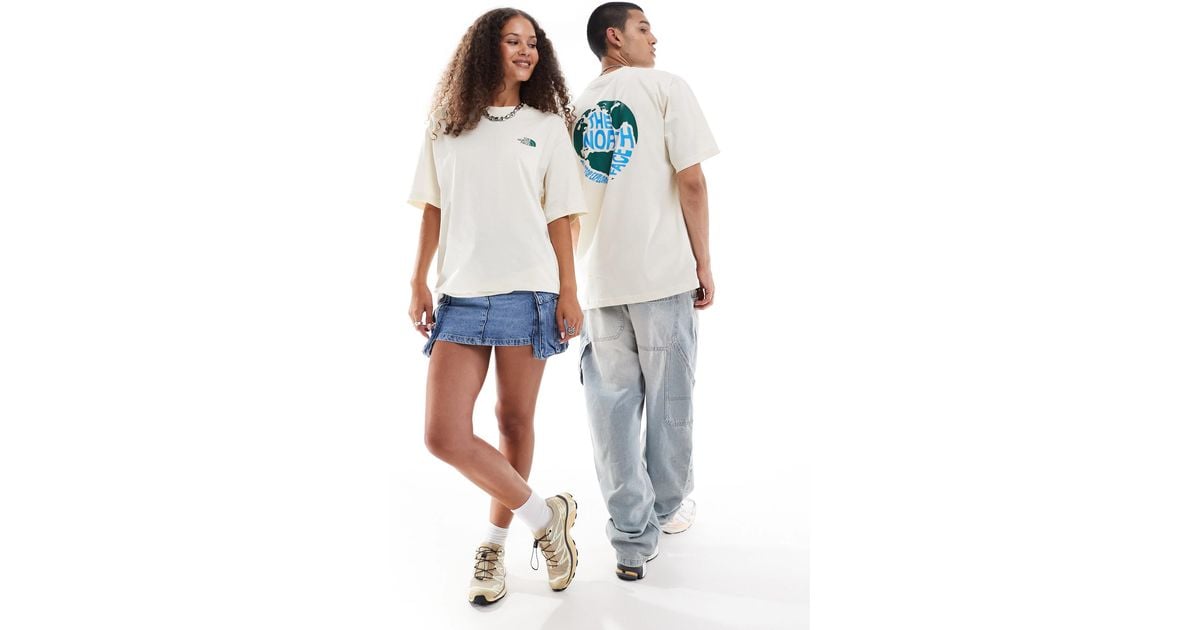 The North Face Globe Back Print Oversized T-shirt in Blue Lyst