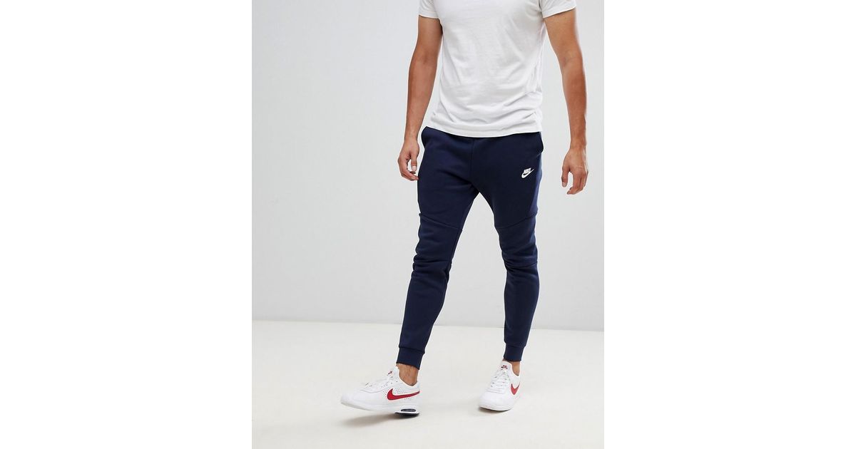 Nike Tech - Fleece joggingbroek In Marineblauw 805162-455 in het Blauw voor  heren - Lyst