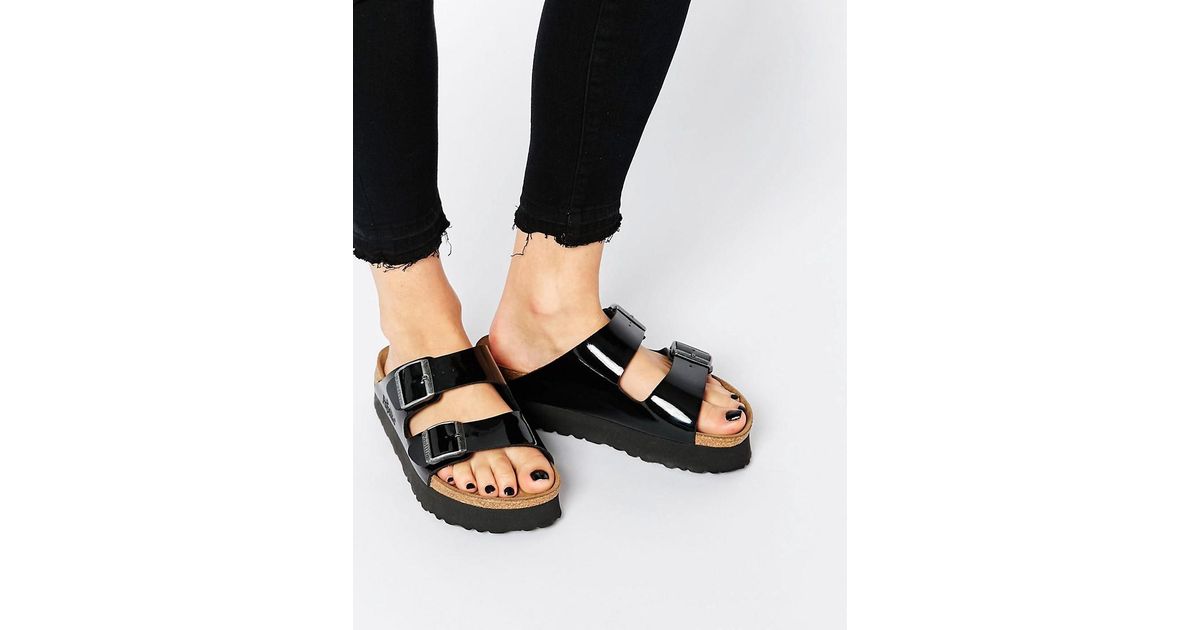 black platform birkenstock sandals