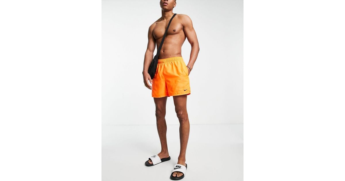 Nike Essential Volley Shorts in Orange for Men | Lyst