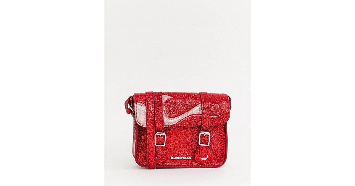 Dr. Martens Red Glitter Flame 7inch Satchel | Lyst
