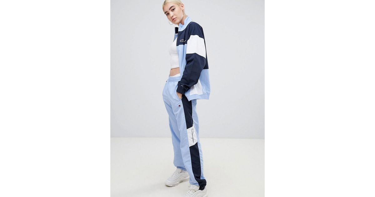 blue champion tracksuit
