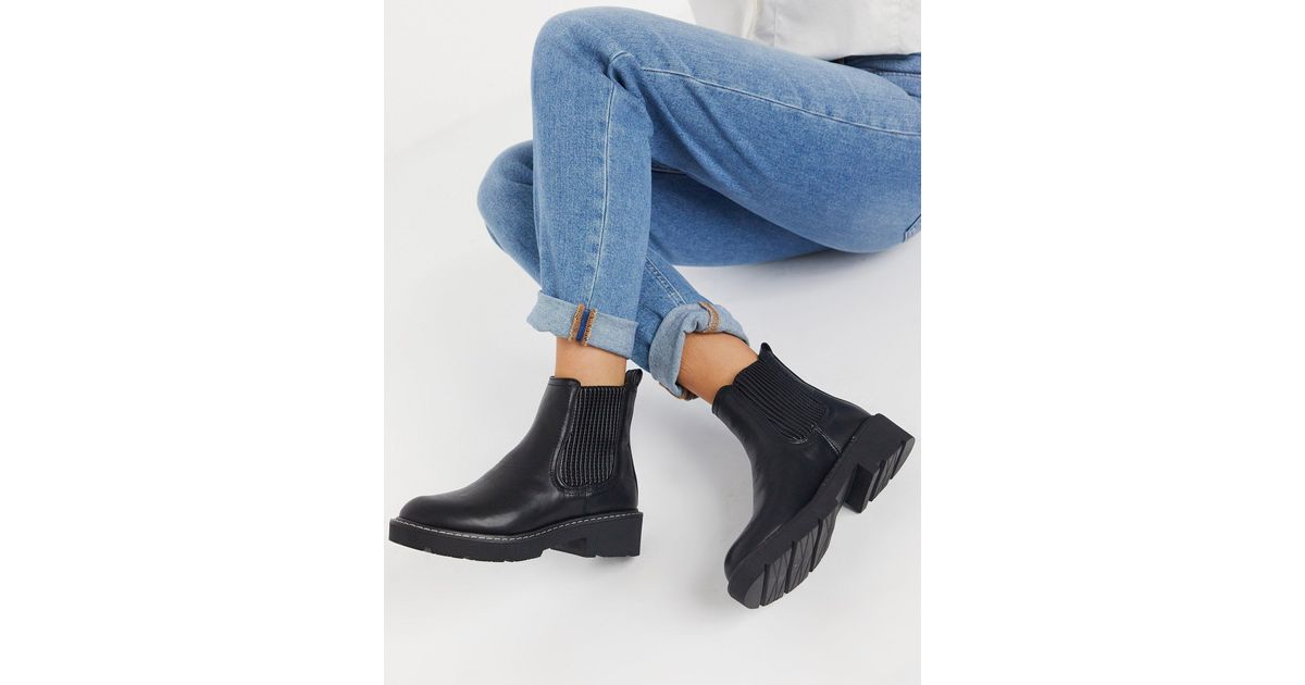 DR. MARTENS Botines planos CHELSEA Negro | CASAS