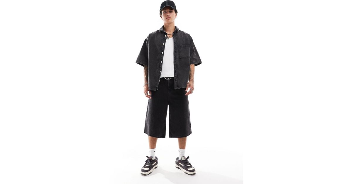 ASOS Jorts in Black for Men | Lyst UK