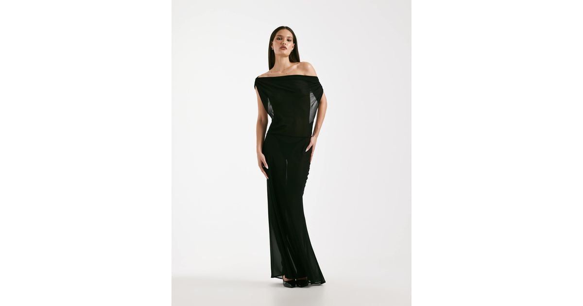 I.AM.GIA Kahlo Chiffon Sheer Off Shoulder Open Back Tie Detail Maxi Dress | Lyst Australia I.AM.GIA Kahlo Chiffon Sheer Off Shoulder Open Back Tie Detail Maxi Dress | Lyst Australia