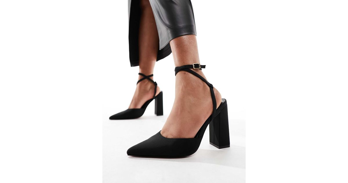 ASOS Paige High Block Heels in Black | Lyst