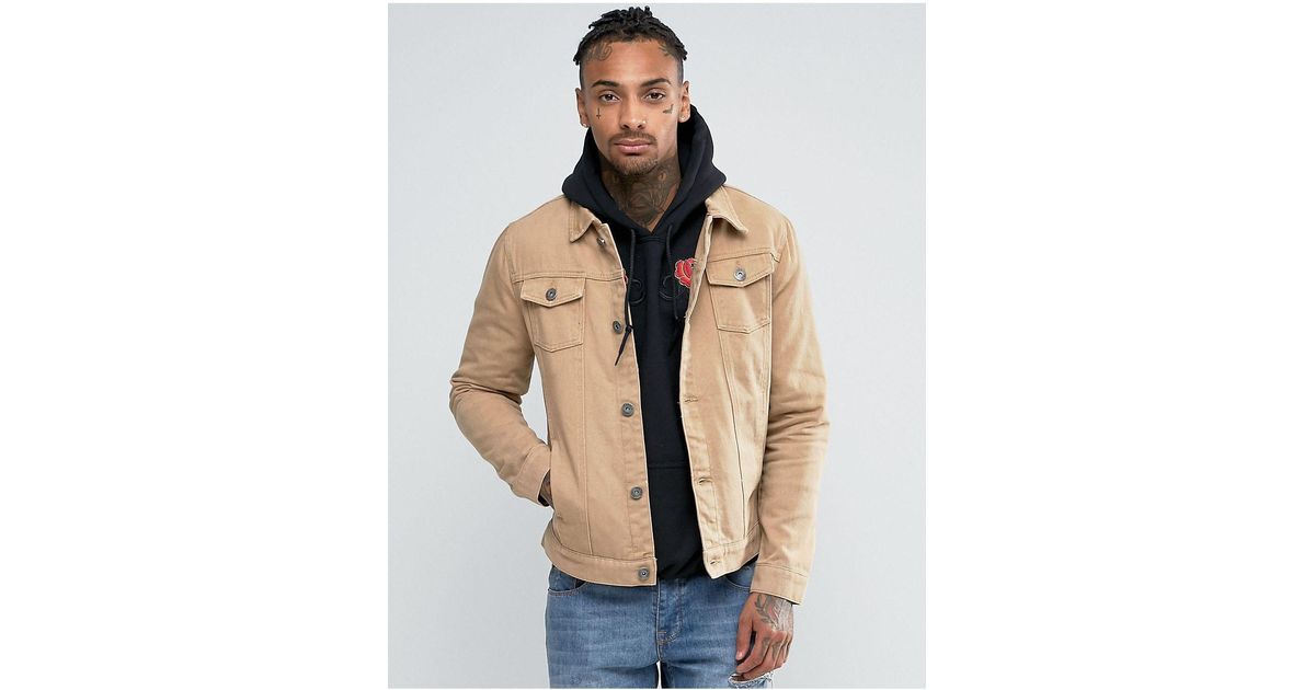 Liquor n poker tan denim deals jacket