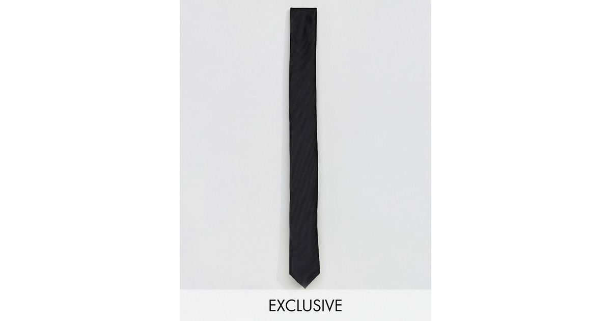 super skinny black tie