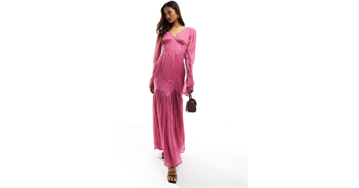 romantic ways blush pink lace button back maxi dress Blush Pink Lace Midi Dress – Fairytale Princess Vintage Romantic Dress Pink(Pre-Sale30days) / M main image 1