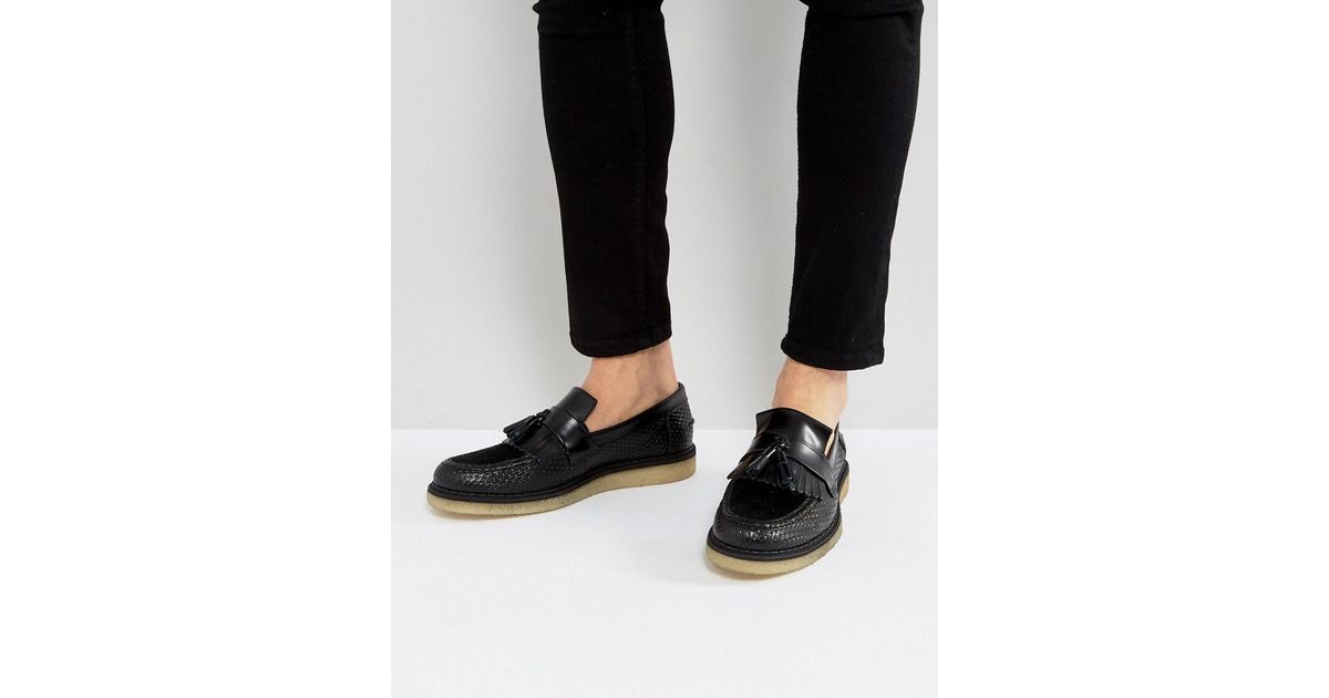 fred perry x george cox leather tassel loafer