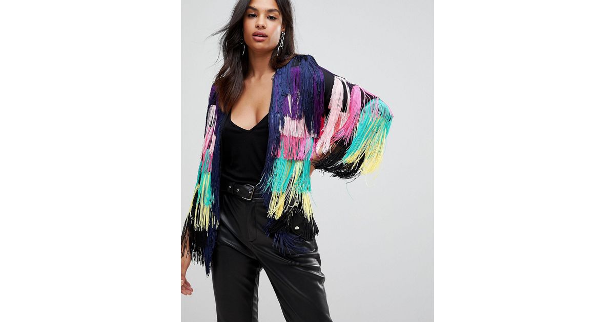 rainbow tassel jacket