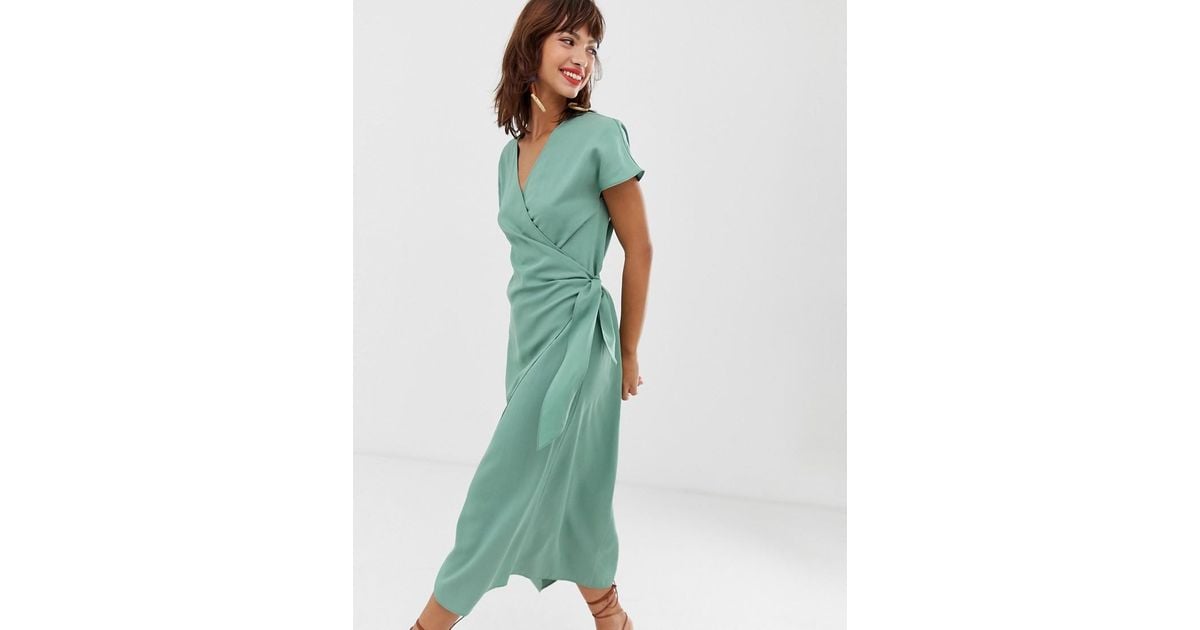 & other stories green wrap dress & OTHER STORIES Floral Midi Wrap Dress