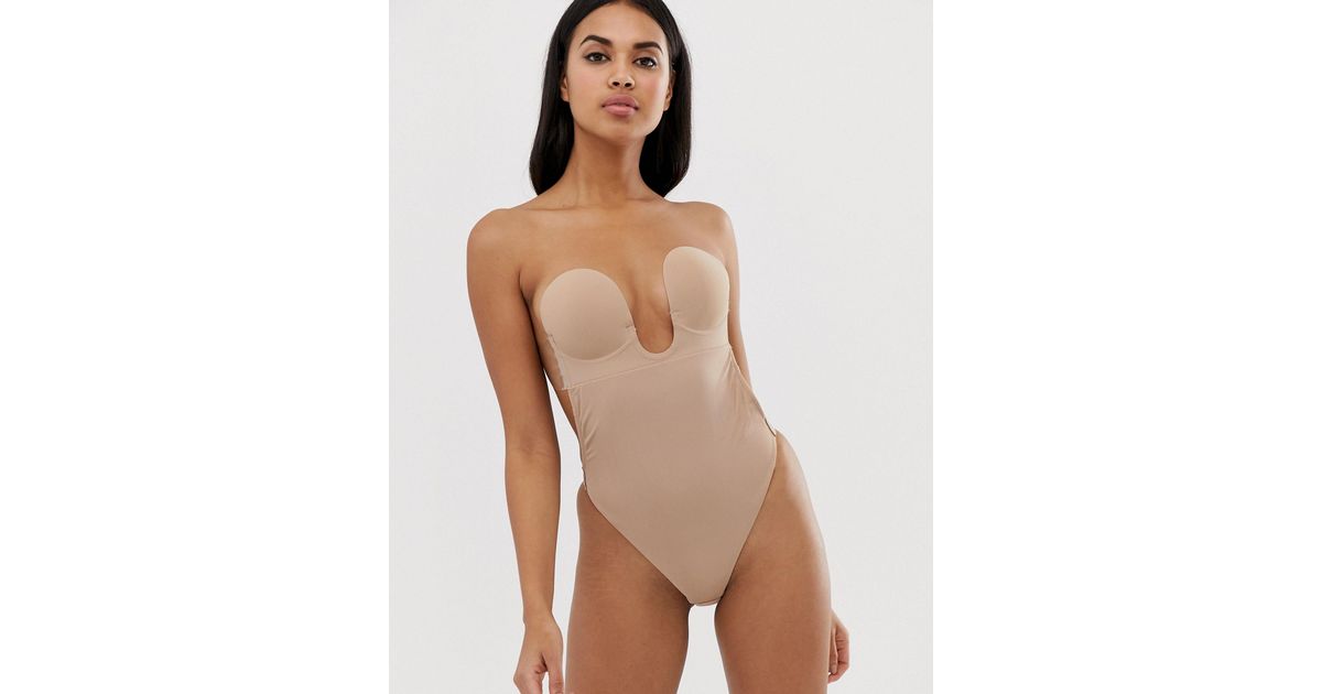 Fashion Forms U Plunge Backless Strapless Bodysuit in Natural