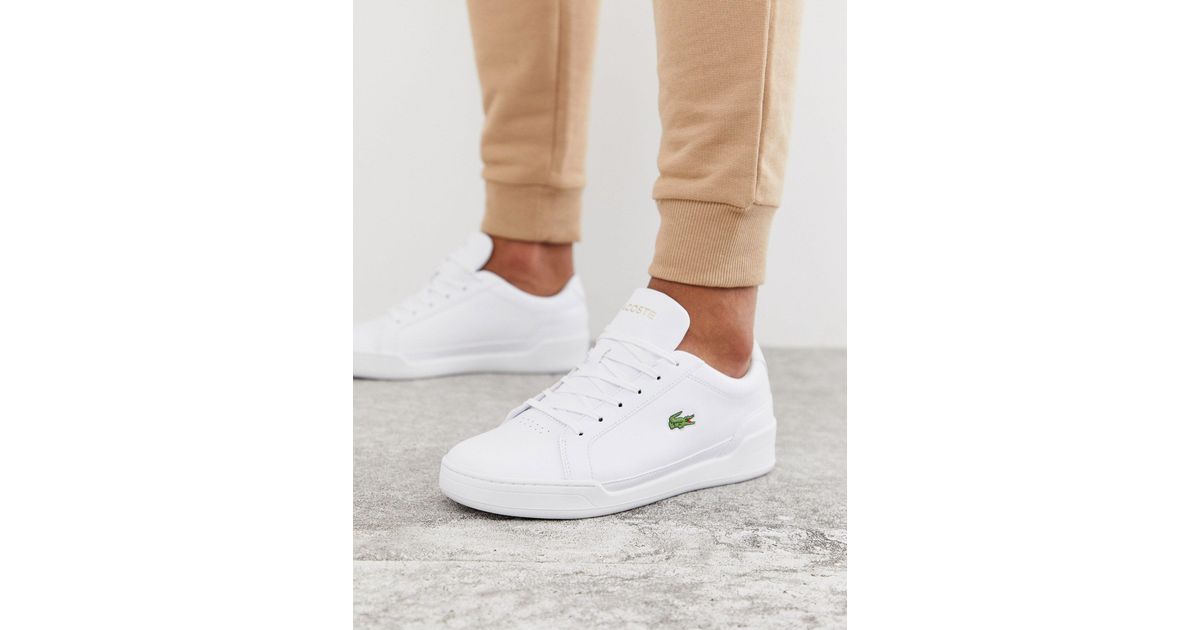 Lacoste Leather Challenge Sneakers in White for Men | Lyst