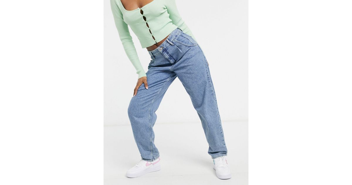 Pull\u0026Bear Slouch Fit Jeans in Blue | Lyst