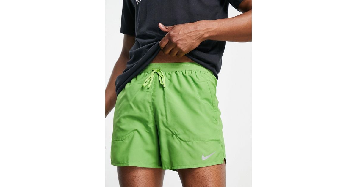Nike Dri-fit Stride 5-inch Brief-lined Shorts in Green for Men | Lyst