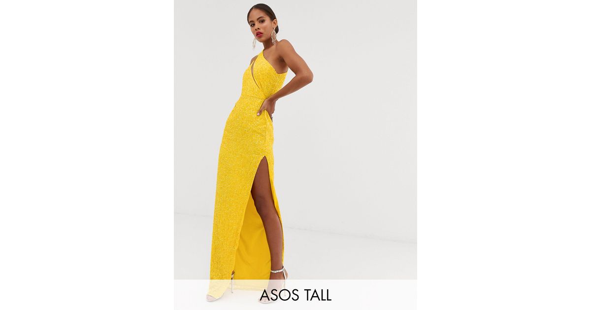 tall yellow dress