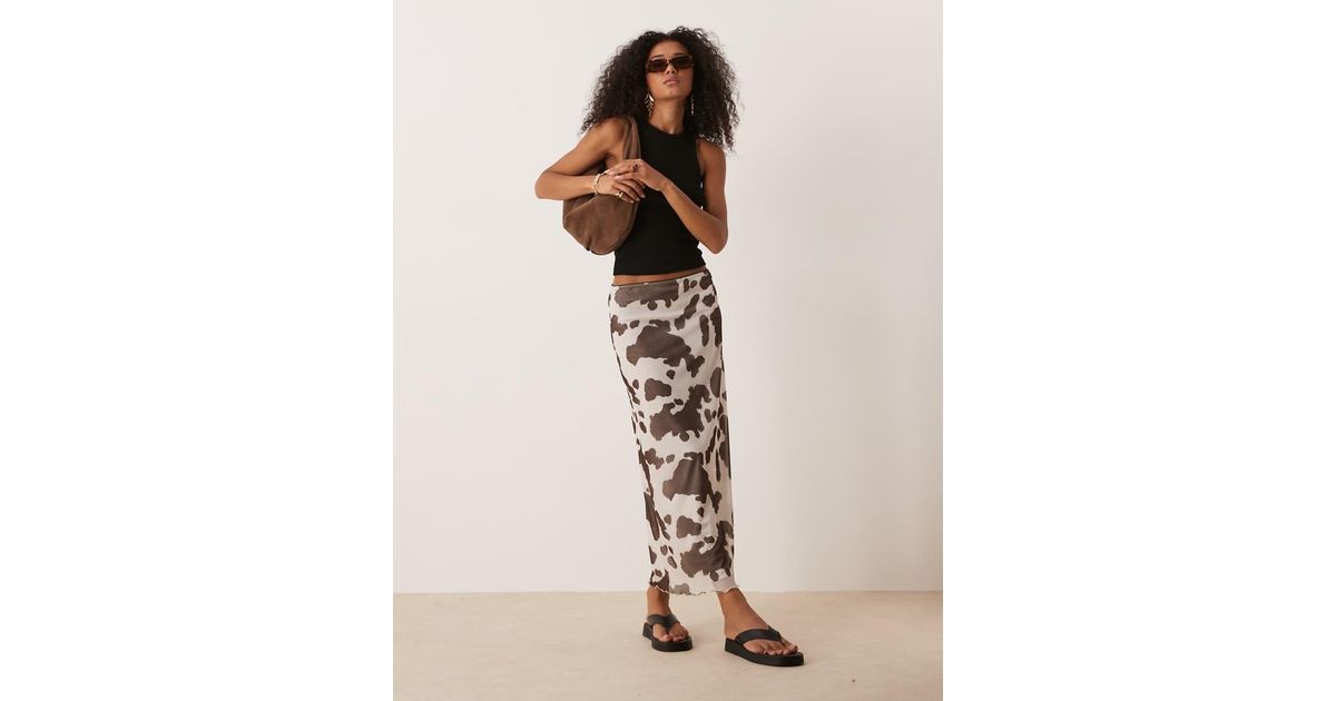 Mesh Midi Asos Animal Print Midi Skirt Leopard Print Outlet Pencil