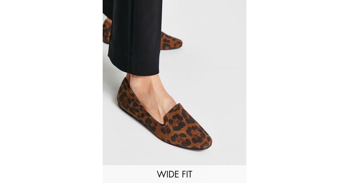 Lakeside ballerine stile pantofola a pianta larga leopardate di