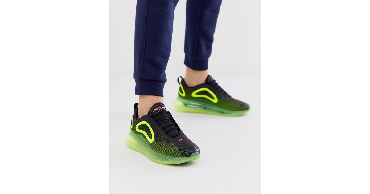 Nike Air Max 720 Sneakers In Black And Green Ao2924-008 for Men | Lyst UK