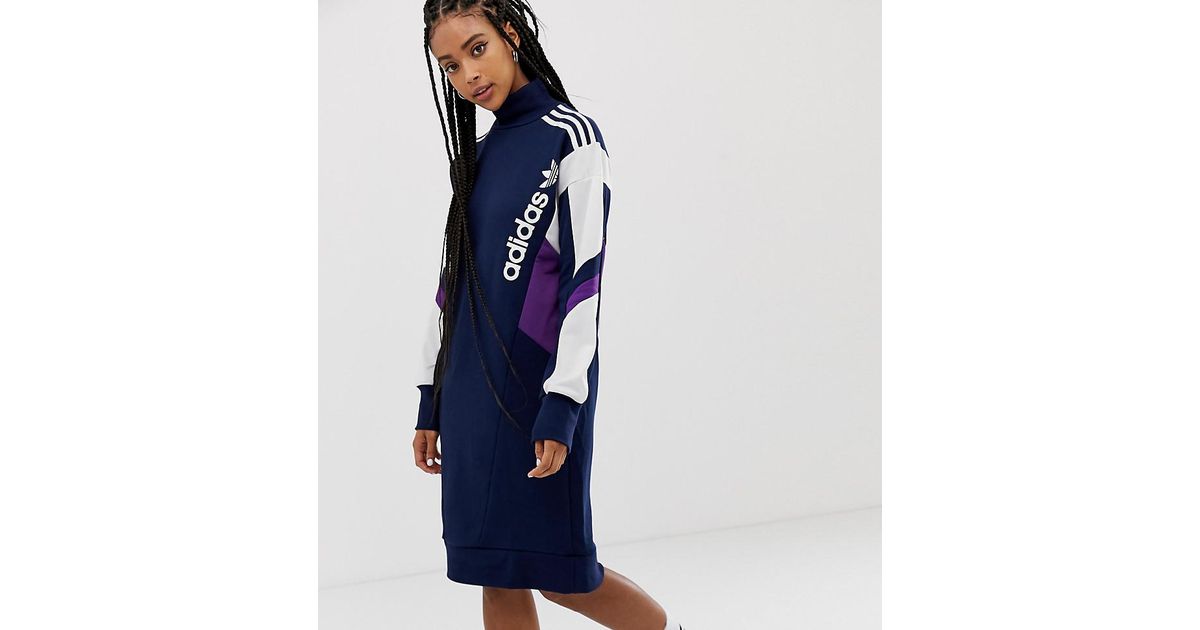 adidas high neck trefoil dress