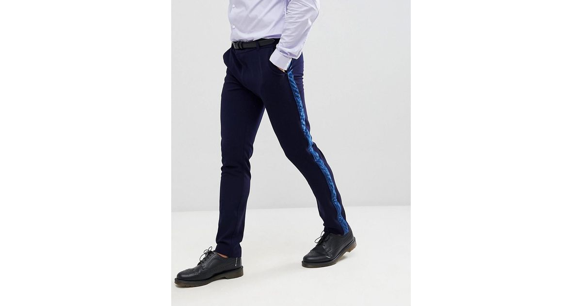 suit pants with side stripe