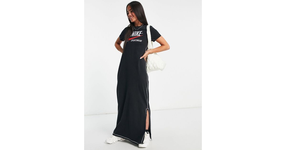 Nike Graphic Maxi Dress in Blue Lyst