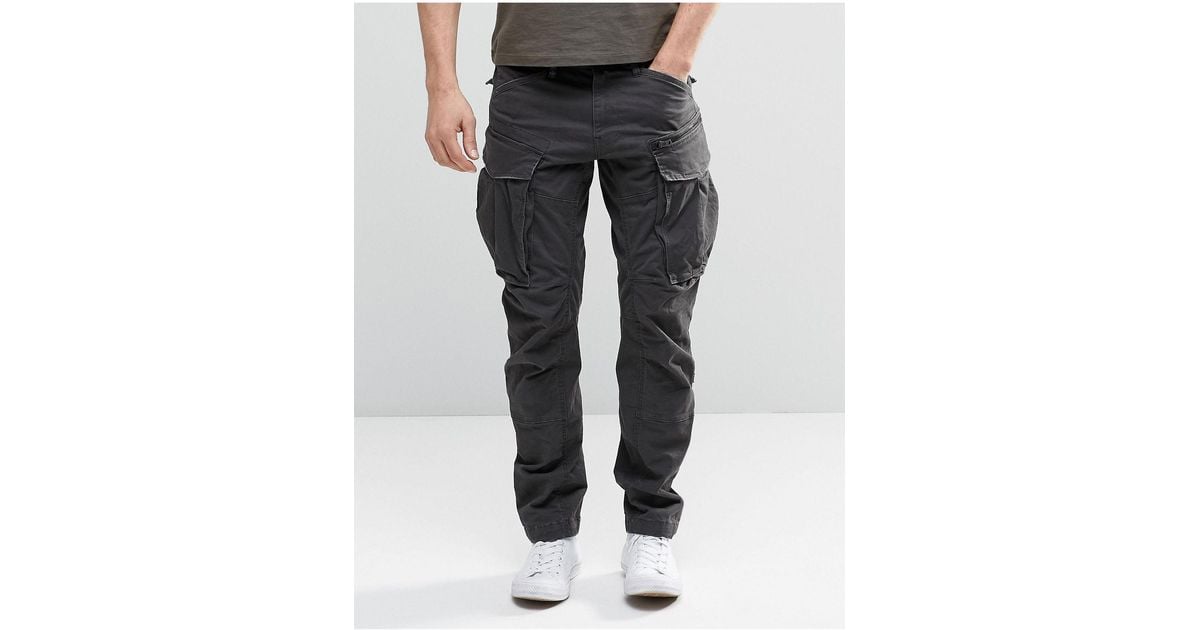 G-Star RAW Cotton Rovic Zip Cargo Pants 3d Tapered in Black for Men | Lyst
