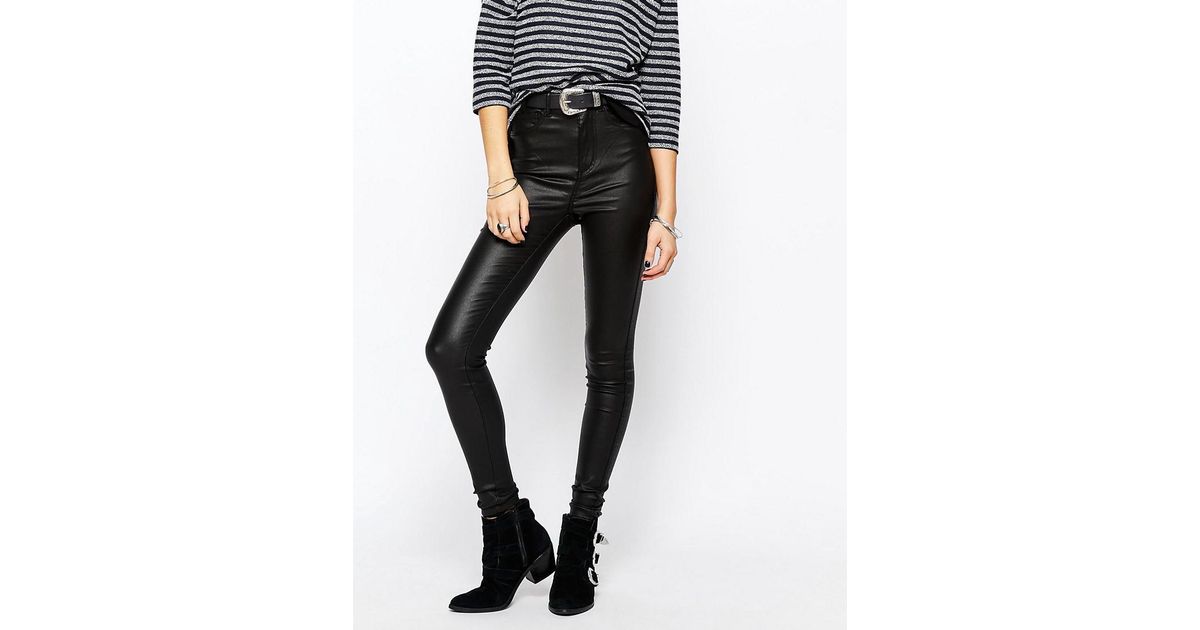 only new royal coated biker skinny fit jeans