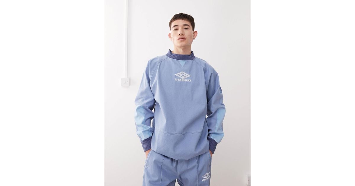 Umbro Drill Embroidered Logo Sweatshirt in Blue for Men | Lyst