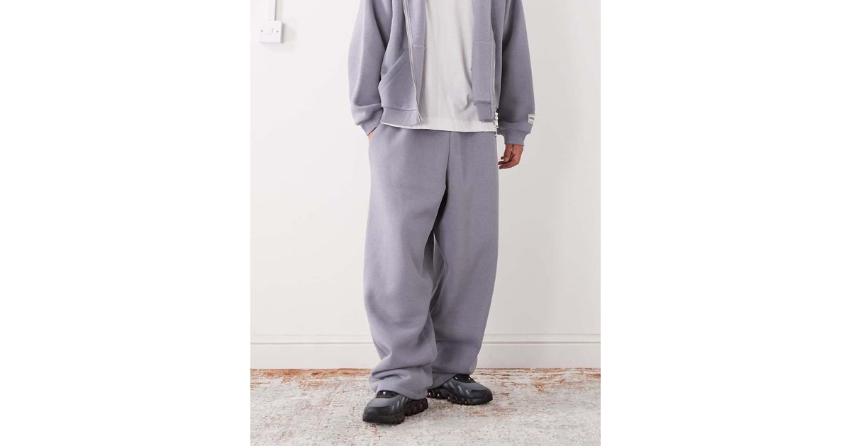 Collusion Heavyweight Wide Leg joggers in Grey for Men Lyst UK